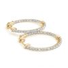 Image 1 : 2.75 ctw Diamond VS/SI 37 mm Hoop Earrings 14K Yellow Gold - REF-243Y8X - SKU:29052