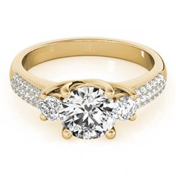 1.25 ctw VS/SI Diamond 3 Stone Ring 14K Yellow Gold - REF-152W3H - SKU:25870