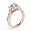 Image 3 : 1.25 ctw VS/SI Princess Diamond Halo Ring 14K Rose Gold - REF-174R7K - SKU:25047