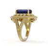 Image 3 : 7.11 ctw Sapphire & Diamond Ring 14K Yellow Gold - REF-171V5Y - SKU:43372
