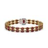 Image 3 : 19.07 ctw Ruby & Diamond Bracelet 14K Yellow Gold - REF-206W7H - SKU:45712