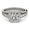 Image 1 : 1.75 ctw VS/SI Diamond Solitaire Halo Ring 14K White Gold - REF-298R9K - SKU:24791