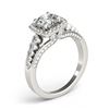 Image 3 : 1.75 ctw VS/SI Diamond Solitaire Halo Ring 14K White Gold - REF-298R9K - SKU:24791