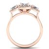 Image 3 : 1.55 ctw VS/SI Diamond Solitaire 3 Stone Ring 18K Rose Gold - REF-205Y3X - SKU:32685