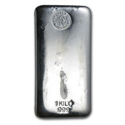 One piece 1 kilo 0.999 Fine Silver Bar Perth Mint-57625