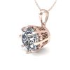 Image 1 : 1 ctw VS/SI Diamond Solitaire Necklace 14K Rose Gold - REF-273R2K - SKU:29561