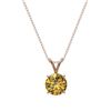 Image 3 : 1.03 ctw Intense Yellow Diamond Necklace 10K Rose Gold - REF-202Y5X - SKU:36770