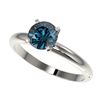 Image 1 : 1.26 ctw Intense Blue Diamond Ring 10K White Gold - REF-147R7K - SKU:36429