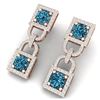 Image 1 : 4 ctw SI/I Intense Blue And Diamond Earrings 18K Rose Gold - REF-292X5R - SKU:40161