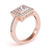 Image 3 : 1.11 ctw VS/SI Princess Diamond Halo Ring 14K Rose Gold - REF-170Y2X - SKU:25038