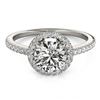 Image 1 : 1.15 ctw VS/SI Diamond Halo Ring 14K White Gold - REF-141K5W - SKU:24662