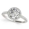 Image 2 : 1.15 ctw VS/SI Diamond Halo Ring 14K White Gold - REF-141K5W - SKU:24662