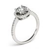 Image 3 : 1.15 ctw VS/SI Diamond Halo Ring 14K White Gold - REF-141K5W - SKU:24662