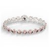 Image 2 : 26 ctw Morganite & Diamond Eternity Bracelet 14K White Gold - REF-285R3K - SKU:23431