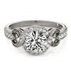 Image 1 : 1.33 ctw VS/SI Diamond Halo Ring 14K White Gold - REF-268X4R - SKU:24432