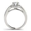 Image 2 : 1 ctw VS/SI Diamond Solitaire Halo Ring 14K White Gold - REF-95A7V - SKU:24536