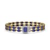 Image 1 : 19.07 ctw Sapphire & Diamond Bracelet 14K Yellow Gold - REF-189Y8X - SKU:45715