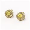 Image 2 : 3.89 ctw Canary Citrine & Diamond Earrings 14K Yellow Gold - REF-108X5R - SKU:44137