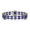 Image 1 : 21.83 ctw Sapphire & Diamond Bracelet 14K White Gold - REF-270Y2X - SKU:44744