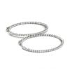 Image 1 : 5.25 ctw Diamond VS/SI 45 mm Hoop Earrings 14K White Gold - REF-279V2Y - SKU:29122