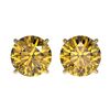 Image 1 : 2.04 ctw Intense Yellow Diamond Stud Earrings 10K Yellow Gold - REF-360A2V - SKU:36670