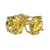 Image 3 : 2.04 ctw Intense Yellow Diamond Stud Earrings 10K Yellow Gold - REF-360A2V - SKU:36670