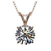 Image 1 : 1.28 ctw H-SI/I Diamond Necklace 10K Rose Gold - REF-270F2N - SKU:36777