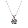 Image 3 : 1.28 ctw H-SI/I Diamond Necklace 10K Rose Gold - REF-270F2N - SKU:36777