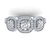 Image 1 : 2.25 ctw VS/SI Diamond 3 Stone Ring 18K White Gold - REF-260R5K - SKU:32696