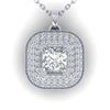 Image 1 : 1.60 ctw Princess VS/SI Diamond Art Deco Necklace 18K White Gold - REF-385R6K - SKU:32708