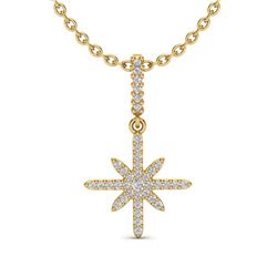 0.38 ctw VS/SI Diamond Necklace 18K Yellow Gold - REF-43W5H - SKU:20514