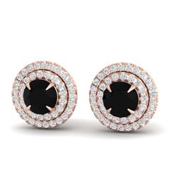 2 ctw VS/SI Diamond Stud Earrings 14K Rose Gold - REF-100Y7X - SKU:21464
