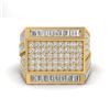 Image 1 : 3 ctw VS/SI Diamond Baguette & Round Men's Ring 14K Yellow Gold - REF-220M2F - SKU:22593