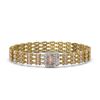 Image 1 : 24.91 ctw Morganite & Diamond Bracelet 14K Yellow Gold - REF-342R5K - SKU:45949