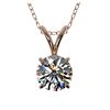 Image 1 : 0.77 ctw H-SI/I Diamond Solitaire Necklace 10K Rose Gold - REF-88M5F - SKU:36740