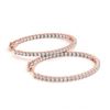 Image 1 : 2.25 ctw Diamond VS/SI 37 mm Hoop Earrings 14K Rose Gold - REF-163K3W - SKU:29183