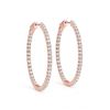Image 2 : 2.25 ctw Diamond VS/SI 37 mm Hoop Earrings 14K Rose Gold - REF-163K3W - SKU:29183