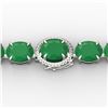 Image 1 : 76 ctw Emerald & VS/SI Diamond Bracelet 14K White Gold - REF-461H5M - SKU:22257