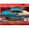 Image 2 : 1955 Chevy Bel Air 1/18 Scale Die Cast Metal Car in Original Box