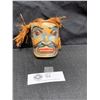 Image 1 : A Very Nicely Carved First Nations Mask. 3.5" H x 3" W Nice Detail, Signed