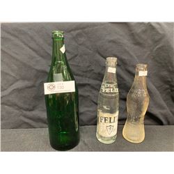 Vintage Pop Bottles. 7 up, Whistle Anna Felix