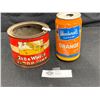 Image 1 : Vintage Woodwards Supreme Orange Pop Tin. A Red and White Floor Was Tin From Vancouver BC