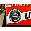 Image 3 : Gilmore Monarch of Oil Lionhead Sign. 31" Long x 12" H Reproduction Sign in Fantastic Shape. Nice Lo