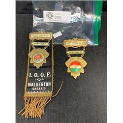 Walkerton Lodge Number 94 Vintage Ribbon and Court Hermes Number 9292 Pin