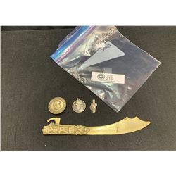 WWII Italian Fascist Lot. Letter Opener. Badge Medal. Badge is from a Fascist Youth Organization,