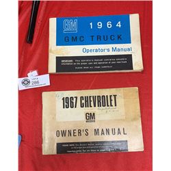 1967 Chevrolet Owners Manual and a 1964 GM Truck Manual