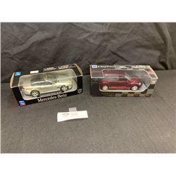 2 1/32 Scale Diecast Cars. A PT Cruiser and A Mercedes-Benz