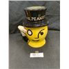 Image 1 : Vintage Mr. Peanut Cookie Jar. 9" H x 7.5" W. In Great Shape