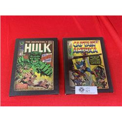 2 Canvas Prints. Captain America and The Incredible Hulk. Both are 6.5  w x 8.5 H