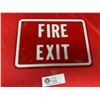 Image 1 : Embossed Plastic Fire Exit Sign 10" w x 7" H